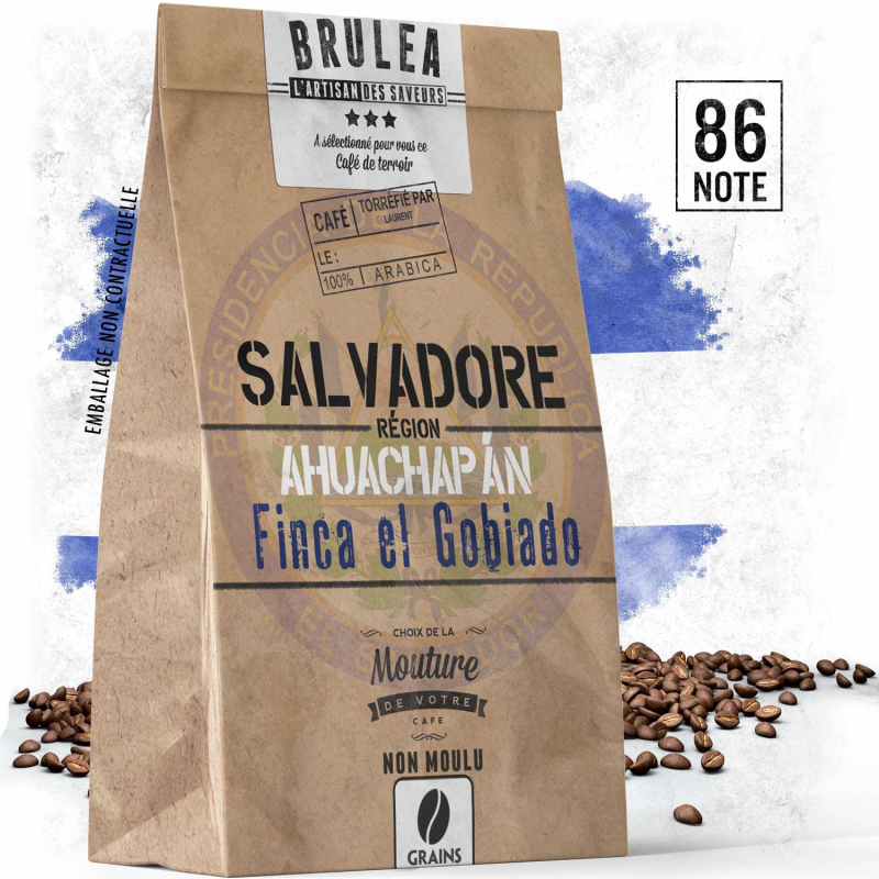 Café en grains du Salvador région  Ahuachapán 250 gr